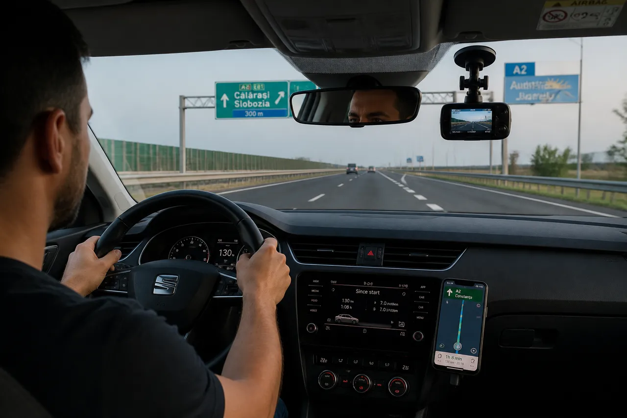 cameră bord protecție șoferi autostradă