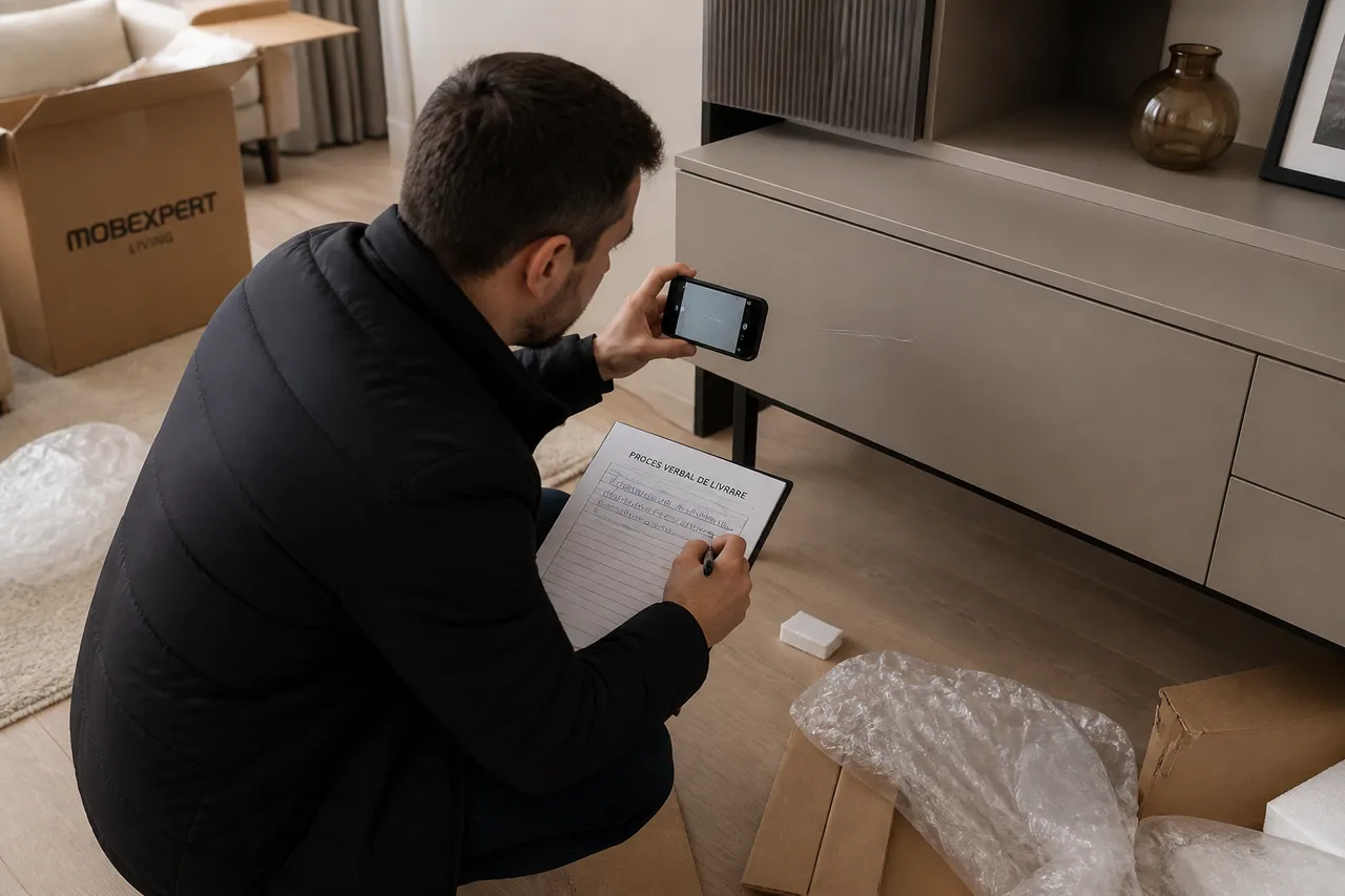 documentarea defectelor mobilierului livrat
