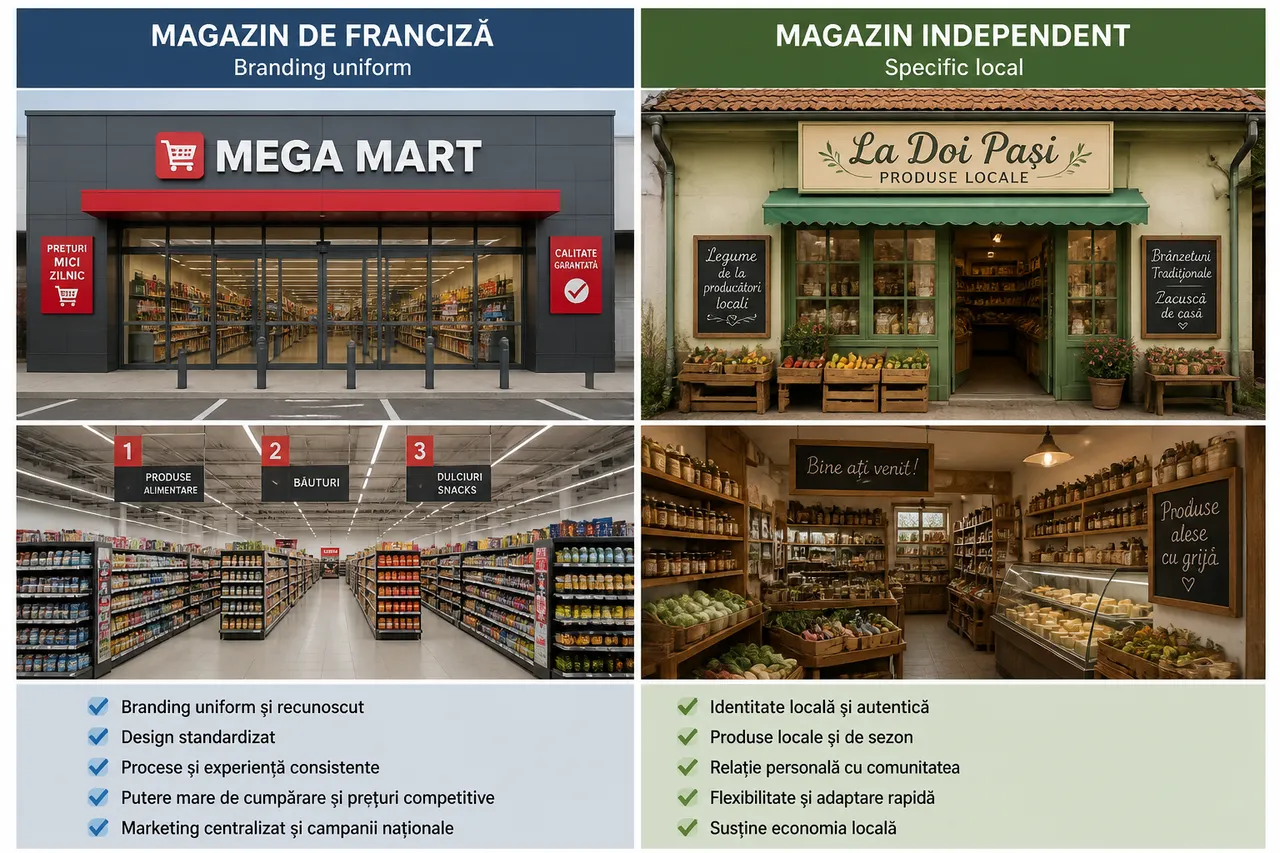 franciză versus afacere la cheie independentă
