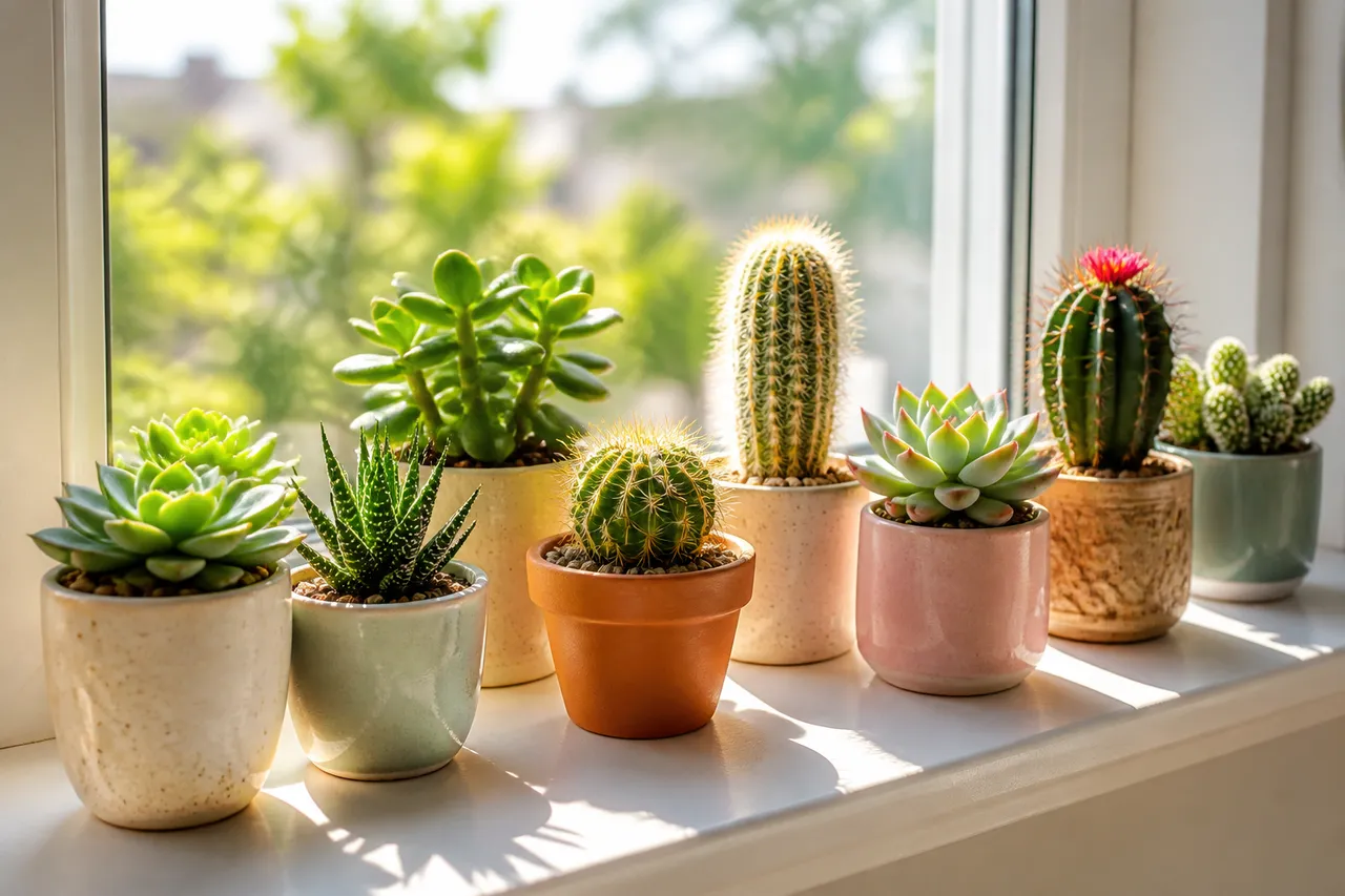 plante suculente cactusi lumina directa apartament