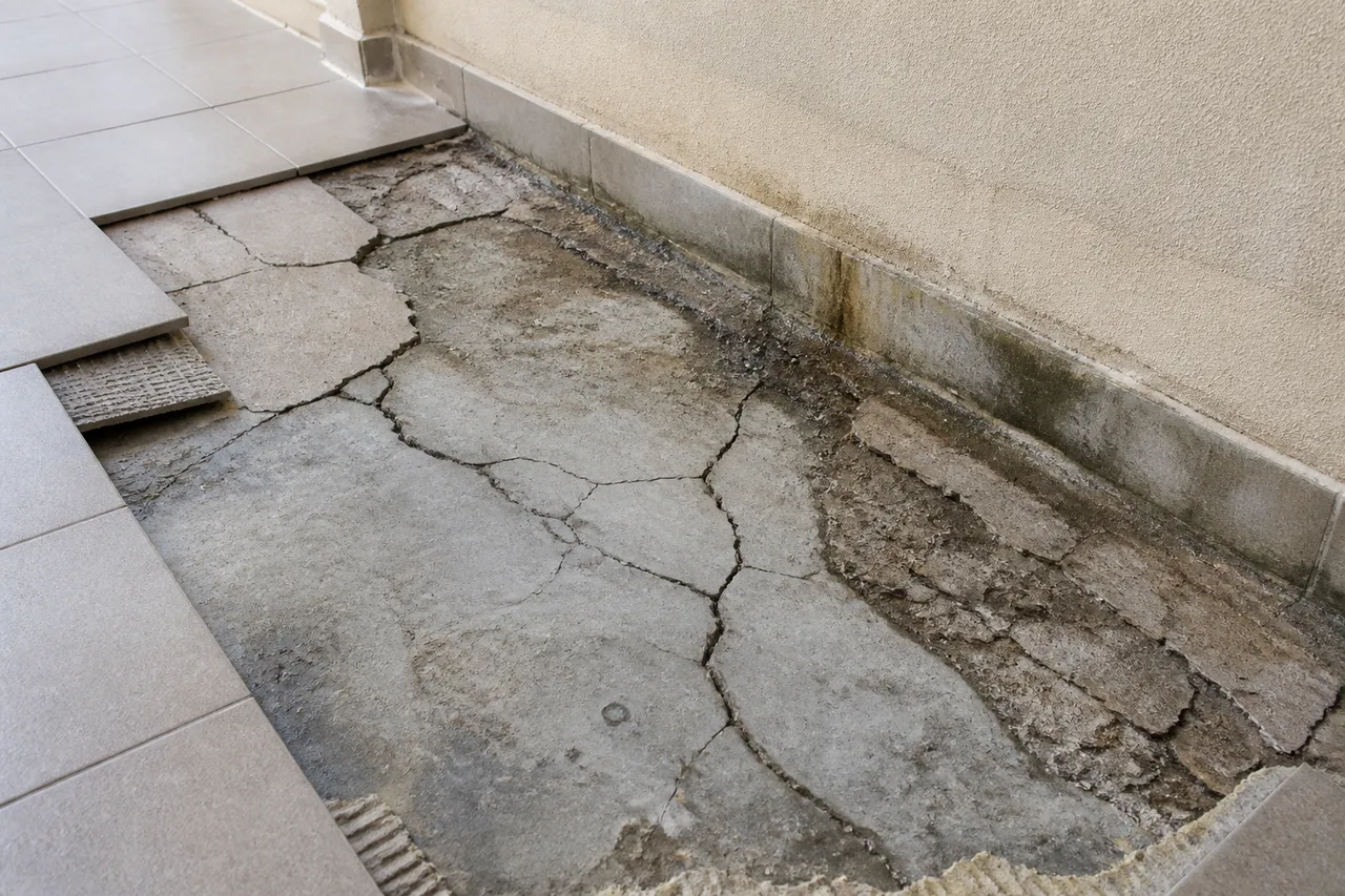 riscurile montării pardoselii peste beton deteriorat