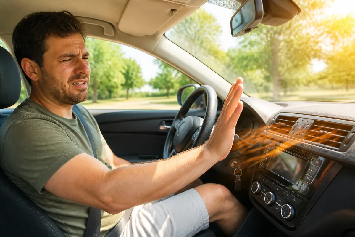 semne climatizare auto defectă vară