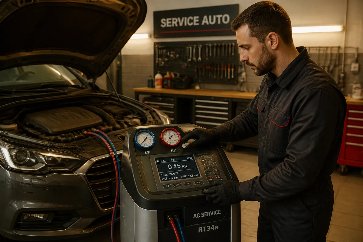 verificare agent frigorific climatizare service auto