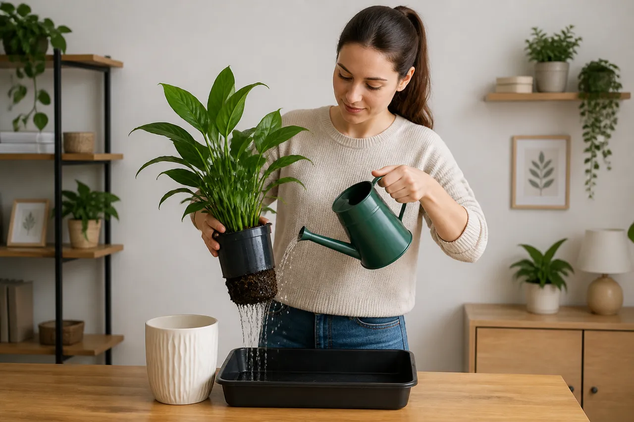 udarea corectă a plantelor fără apă pe mobilier